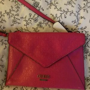 Hot pink Guess crossbody purse